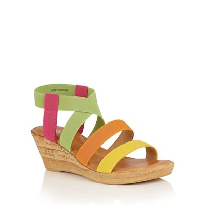 Lotus Bright multi 'Jeanine' wedge sandals